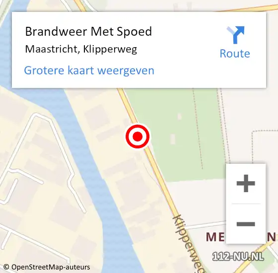 Locatie op kaart van de 112 melding: Brandweer Met Spoed Naar Maastricht, Klipperweg op 24 december 2018 14:53