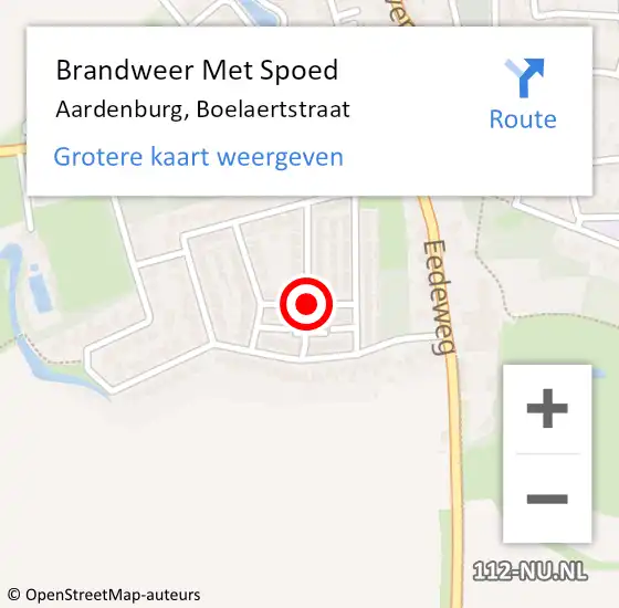 Locatie op kaart van de 112 melding: Brandweer Met Spoed Naar Aardenburg, Boelaertstraat op 25 december 2018 00:06