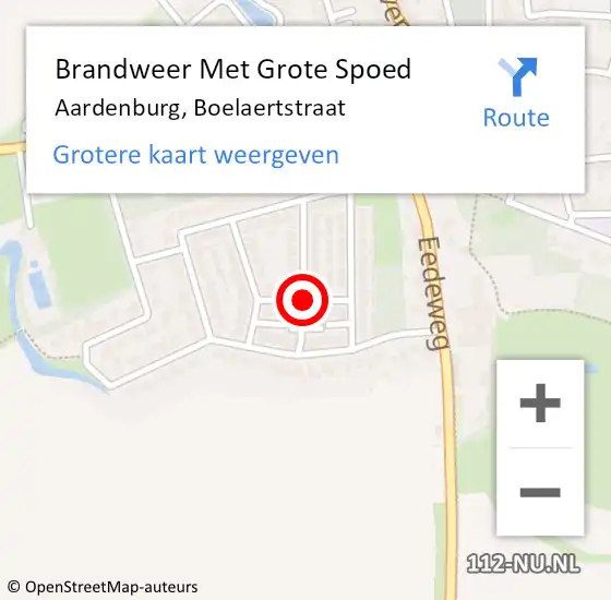 Locatie op kaart van de 112 melding: Brandweer Met Grote Spoed Naar Aardenburg, Boelaertstraat op 25 december 2018 00:18