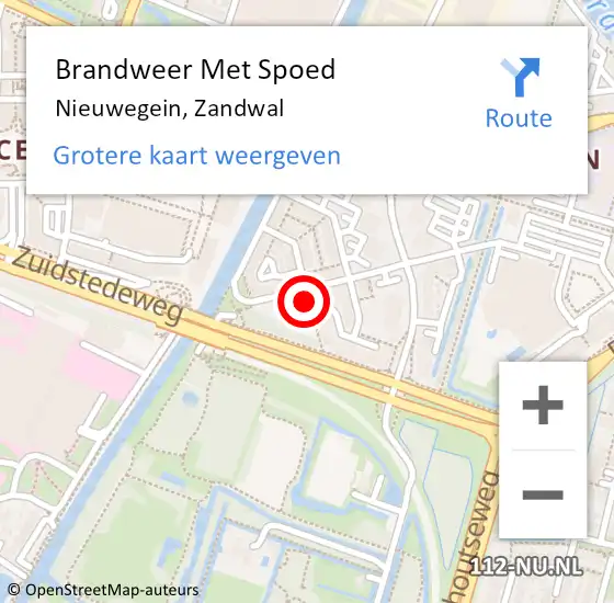 Locatie op kaart van de 112 melding: Brandweer Met Spoed Naar Nieuwegein, Zandwal op 25 december 2018 23:44