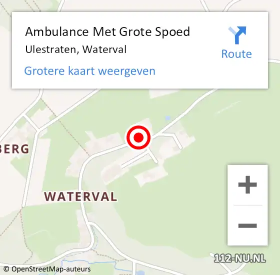 Locatie op kaart van de 112 melding: Ambulance Met Grote Spoed Naar Ulestraten, Waterval op 18 maart 2014 18:19