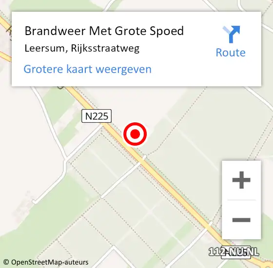 Locatie op kaart van de 112 melding: Brandweer Met Grote Spoed Naar Leersum, Rijksstraatweg op 26 december 2018 18:28