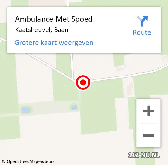 Locatie op kaart van de 112 melding: Ambulance Met Spoed Naar Kaatsheuvel, Baan op 26 december 2018 18:38