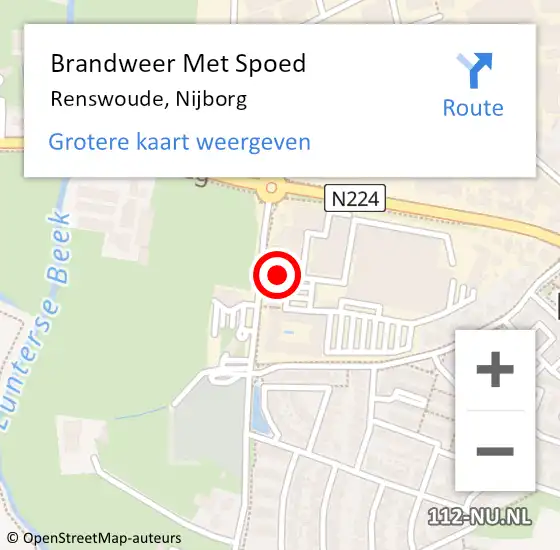 Locatie op kaart van de 112 melding: Brandweer Met Spoed Naar Renswoude, Nijborg op 27 december 2018 06:13