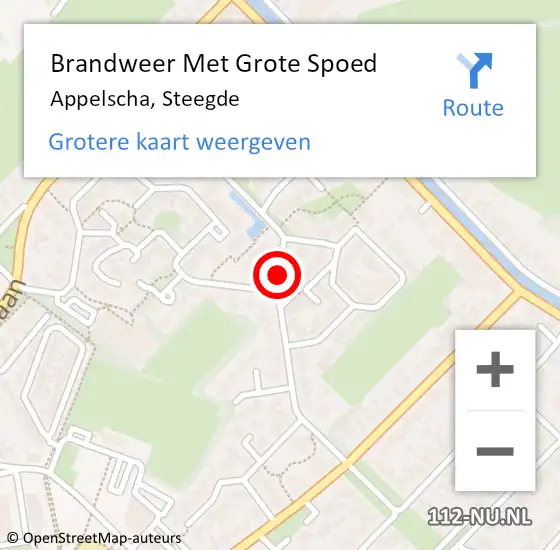 Locatie op kaart van de 112 melding: Brandweer Met Grote Spoed Naar Appelscha, Steegde op 27 december 2018 21:15