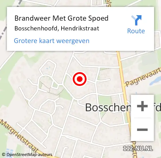 Locatie op kaart van de 112 melding: Brandweer Met Grote Spoed Naar Bosschenhoofd, Hendrikstraat op 27 december 2018 23:12