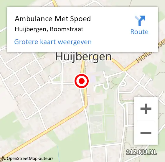 Locatie op kaart van de 112 melding: Ambulance Met Spoed Naar Huijbergen, Boomstraat op 28 december 2018 14:57