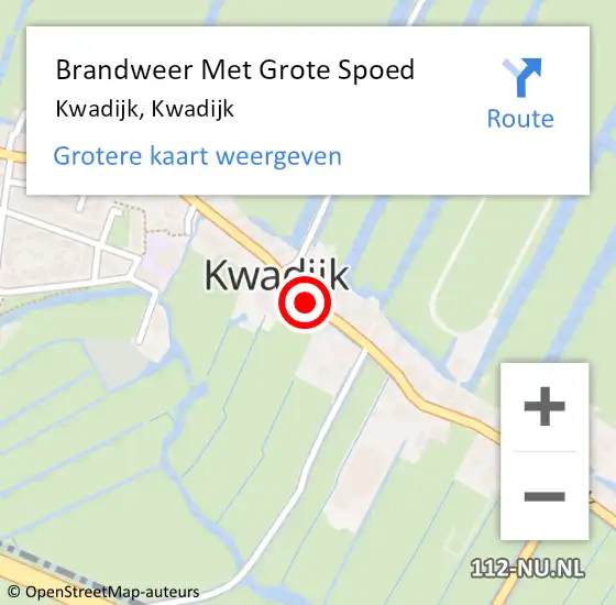 Locatie op kaart van de 112 melding: Brandweer Met Grote Spoed Naar Kwadijk, Kwadijk op 29 december 2018 07:01