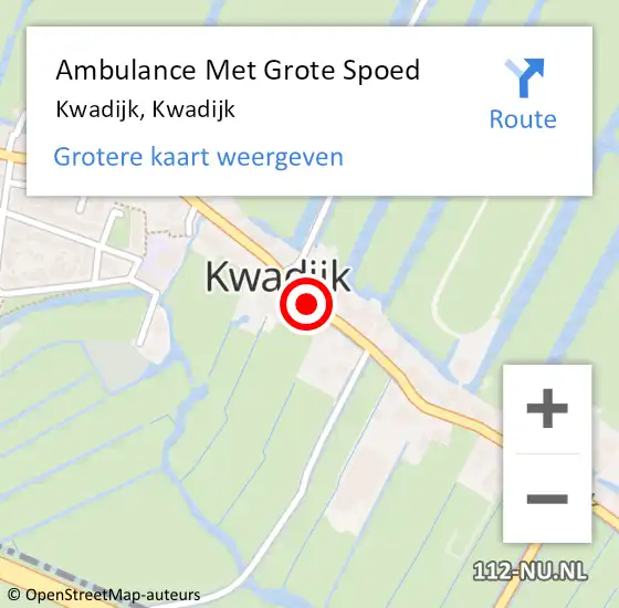 Locatie op kaart van de 112 melding: Ambulance Met Grote Spoed Naar Kwadijk, Kwadijk op 29 december 2018 07:06
