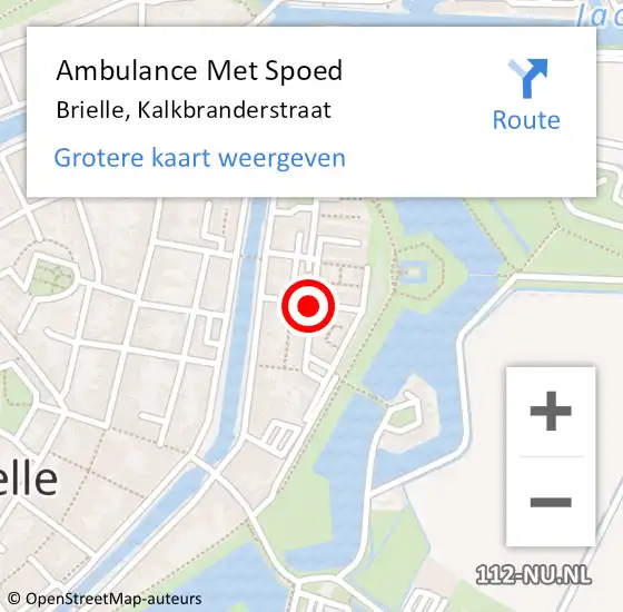 Locatie op kaart van de 112 melding: Ambulance Met Spoed Naar Brielle, Houtkoperstraat op 30 december 2018 14:24