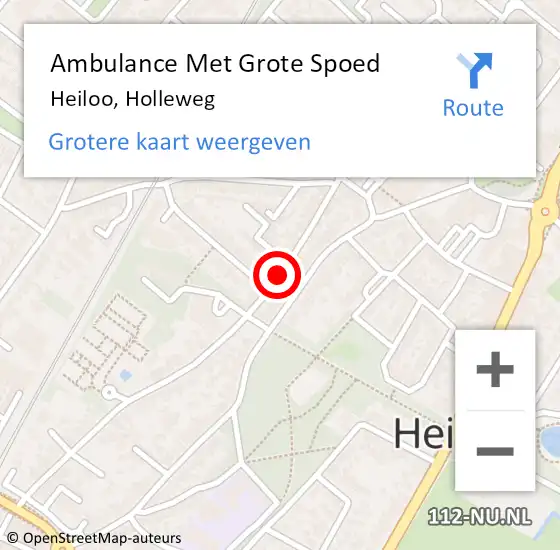 Locatie op kaart van de 112 melding: Ambulance Met Grote Spoed Naar Heiloo, Holleweg op 30 december 2018 16:54