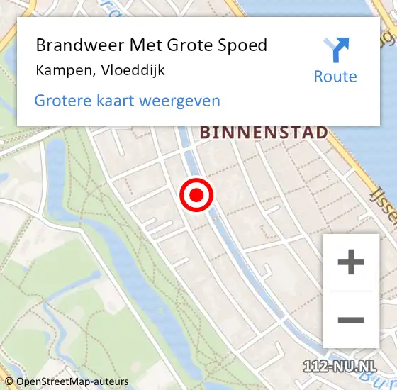 Locatie op kaart van de 112 melding: Brandweer Met Grote Spoed Naar Kampen, Vloeddijk op 30 december 2018 19:38