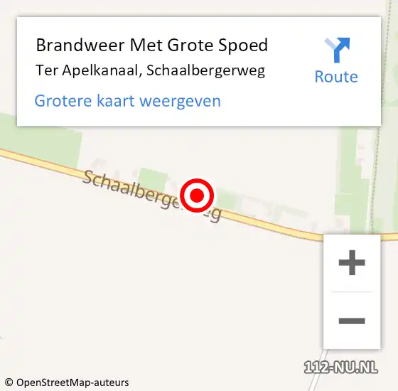 Locatie op kaart van de 112 melding: Brandweer Met Grote Spoed Naar Ter Apelkanaal, Schaalbergerweg op 25 september 2013 21:18