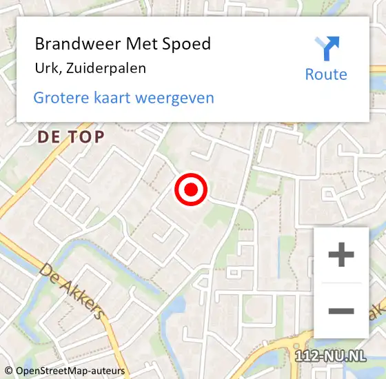 Locatie op kaart van de 112 melding: Brandweer Met Spoed Naar Urk, Zuiderpalen op 31 december 2018 00:00