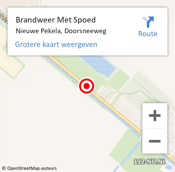 Locatie op kaart van de 112 melding: Brandweer Met Spoed Naar Nieuwe Pekela, Doorsneeweg op 31 december 2018 01:03