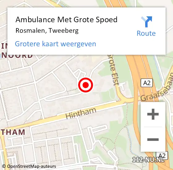 Locatie op kaart van de 112 melding: Ambulance Met Grote Spoed Naar Rosmalen, Tweeberg op 31 december 2018 10:42