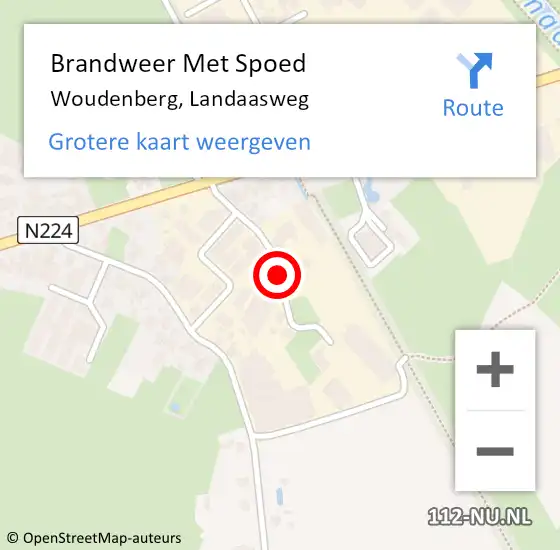 Locatie op kaart van de 112 melding: Brandweer Met Spoed Naar Woudenberg, Landaasweg op 31 december 2018 14:07