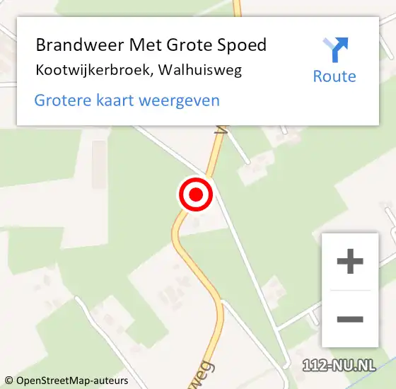 Locatie op kaart van de 112 melding: Brandweer Met Grote Spoed Naar Kootwijkerbroek, Walhuisweg op 31 december 2018 14:20