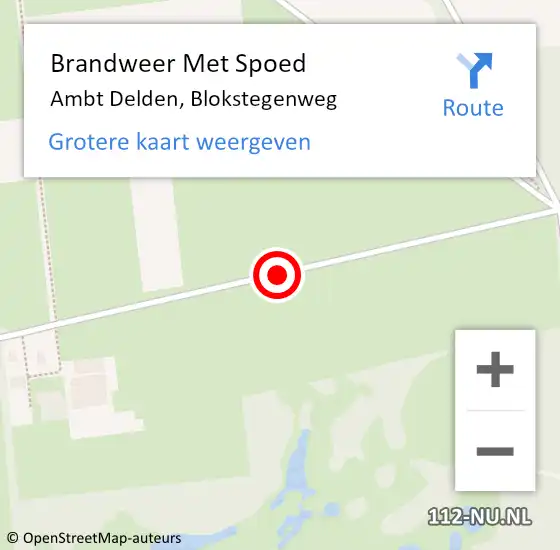 Locatie op kaart van de 112 melding: Brandweer Met Spoed Naar Ambt Delden, Blokstegenweg op 31 december 2018 14:55