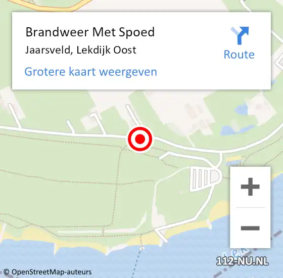 Locatie op kaart van de 112 melding: Brandweer Met Spoed Naar Jaarsveld, Lekdijk Oost op 31 december 2018 16:37