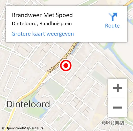 Locatie op kaart van de 112 melding: Brandweer Met Spoed Naar Dinteloord, Raadhuisplein op 31 december 2018 18:15