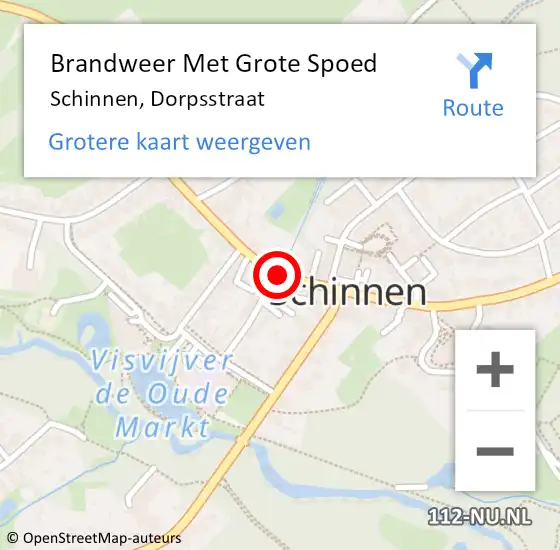 Locatie op kaart van de 112 melding: Brandweer Met Grote Spoed Naar Schinnen, Dorpsstraat op 31 december 2018 19:50