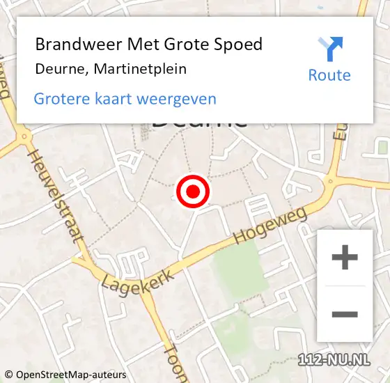 Locatie op kaart van de 112 melding: Brandweer Met Grote Spoed Naar Deurne, Martinetplein op 31 december 2018 20:15