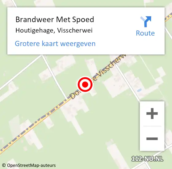 Locatie op kaart van de 112 melding: Brandweer Met Spoed Naar Houtigehage, Visscherwei op 31 december 2018 20:17