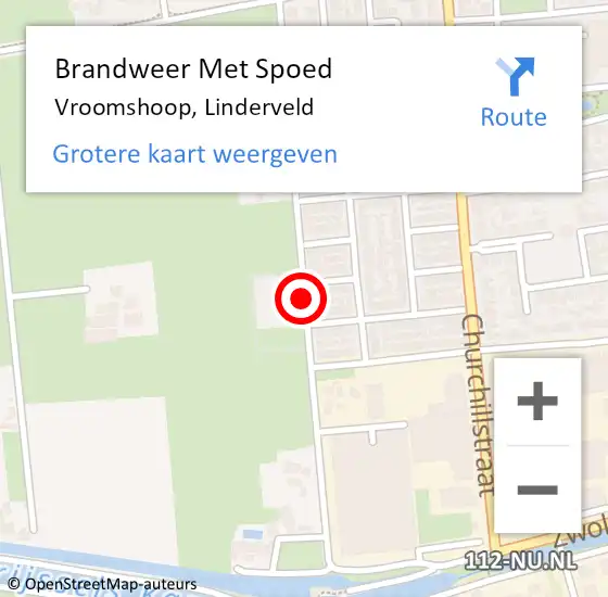 Locatie op kaart van de 112 melding: Brandweer Met Spoed Naar Vroomshoop, Linderveld op 31 december 2018 20:17