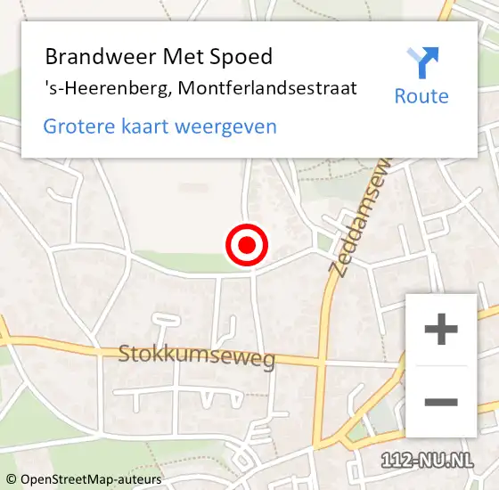 Locatie op kaart van de 112 melding: Brandweer Met Spoed Naar 's-Heerenberg, Montferlandsestraat op 31 december 2018 20:41