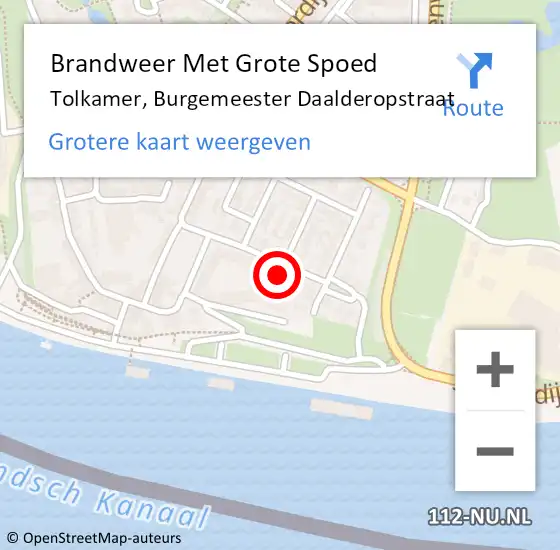 Locatie op kaart van de 112 melding: Brandweer Met Grote Spoed Naar Tolkamer, Burgemeester Daalderopstraat op 31 december 2018 22:05