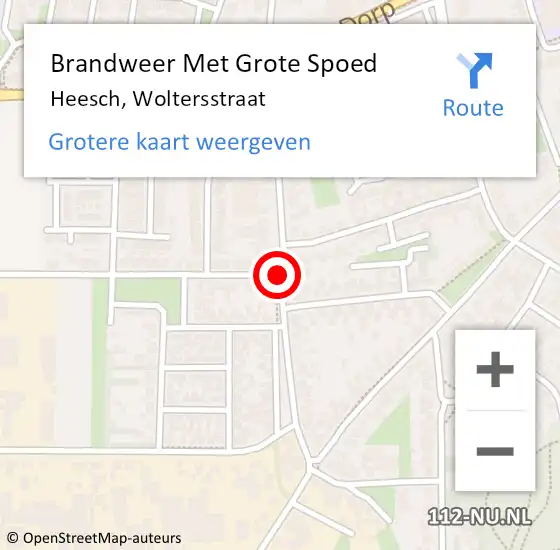 Locatie op kaart van de 112 melding: Brandweer Met Grote Spoed Naar Heesch, Woltersstraat op 31 december 2018 22:40