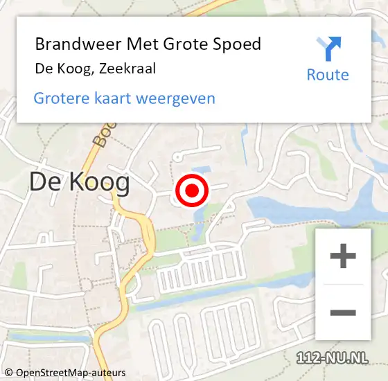 Locatie op kaart van de 112 melding: Brandweer Met Grote Spoed Naar De Koog, Zeekraal op 31 december 2018 22:58