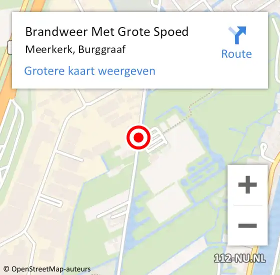 Locatie op kaart van de 112 melding: Brandweer Met Grote Spoed Naar Meerkerk, Burggraaf op 31 december 2018 23:06