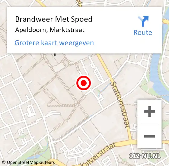 Locatie op kaart van de 112 melding: Brandweer Met Spoed Naar Apeldoorn, Marktstraat op 31 december 2018 23:19