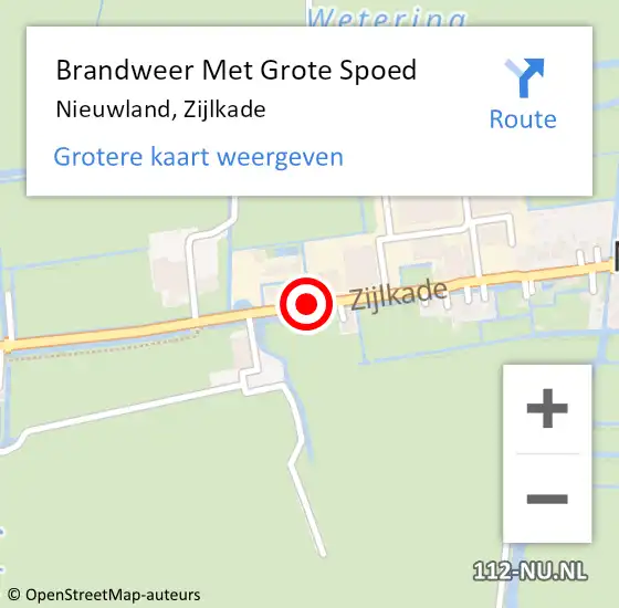 Locatie op kaart van de 112 melding: Brandweer Met Grote Spoed Naar Nieuwland, Zijlkade op 1 januari 2019 00:31