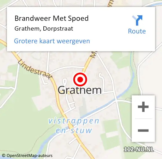 Locatie op kaart van de 112 melding: Brandweer Met Spoed Naar Grathem, Dorpstraat op 1 januari 2019 00:50