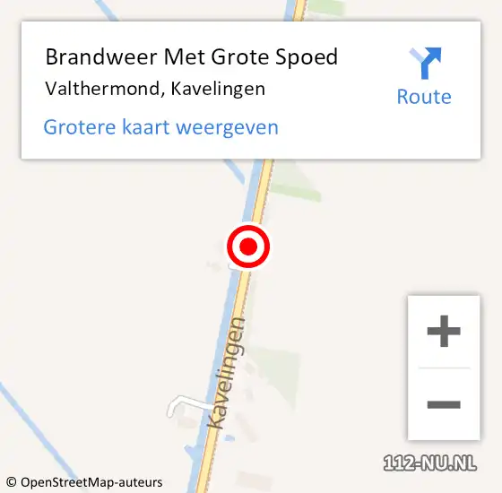 Locatie op kaart van de 112 melding: Brandweer Met Grote Spoed Naar Valthermond, Kavelingen op 1 januari 2019 01:18