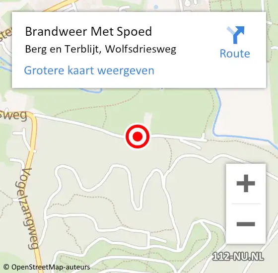 Locatie op kaart van de 112 melding: Brandweer Met Spoed Naar Berg en Terblijt, Wolfsdriesweg op 1 januari 2019 02:21