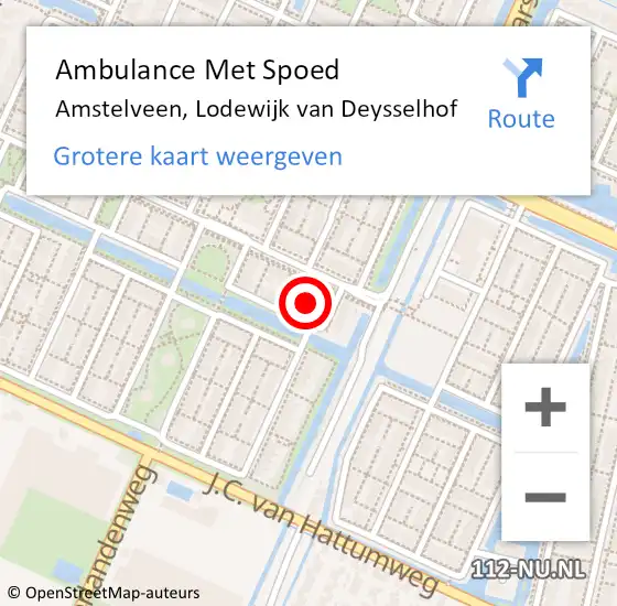 Locatie op kaart van de 112 melding: Ambulance Met Spoed Naar Amstelveen, Lodewijk van Deysselhof op 1 januari 2019 03:29