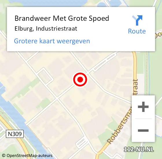 Locatie op kaart van de 112 melding: Brandweer Met Grote Spoed Naar Elburg, Industriestraat op 1 januari 2019 07:49