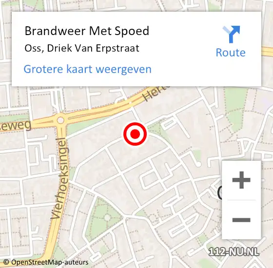 Locatie op kaart van de 112 melding: Brandweer Met Spoed Naar Oss, Driek Van Erpstraat op 1 januari 2019 08:12