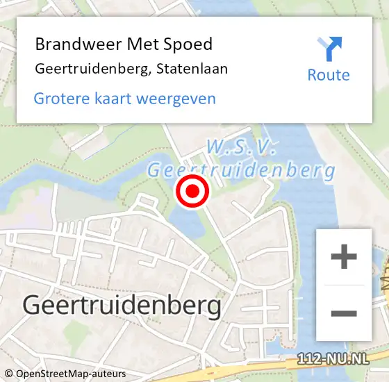 Locatie op kaart van de 112 melding: Brandweer Met Spoed Naar Geertruidenberg, Statenlaan op 1 januari 2019 11:44