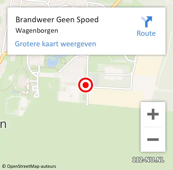 Locatie op kaart van de 112 melding: Brandweer Geen Spoed Naar Wagenborgen op 1 januari 2019 12:20