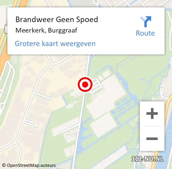 Locatie op kaart van de 112 melding: Brandweer Geen Spoed Naar Meerkerk, Burggraaf op 2 januari 2019 12:09