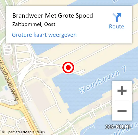 Locatie op kaart van de 112 melding: Brandweer Met Grote Spoed Naar Zaltbommel, Oost op 2 januari 2019 12:45