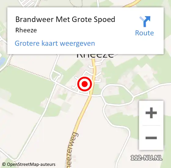 Locatie op kaart van de 112 melding: Brandweer Met Grote Spoed Naar Rheeze op 2 januari 2019 15:28