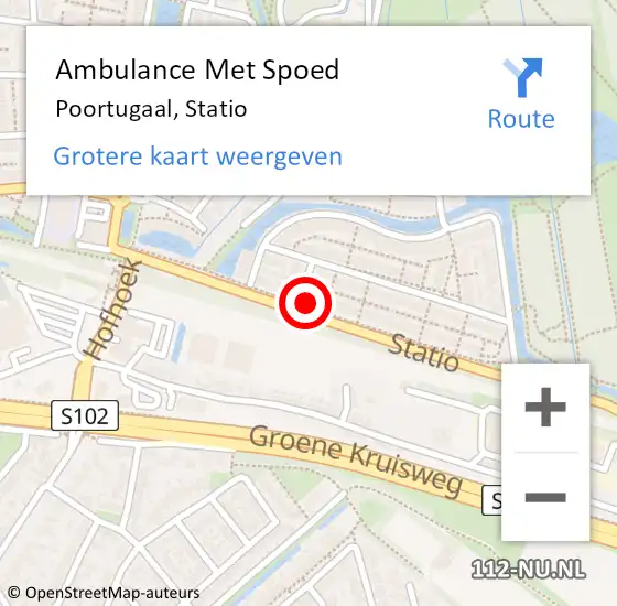 Locatie op kaart van de 112 melding: Ambulance Met Spoed Naar Poortugaal, Statio op 2 januari 2019 18:21