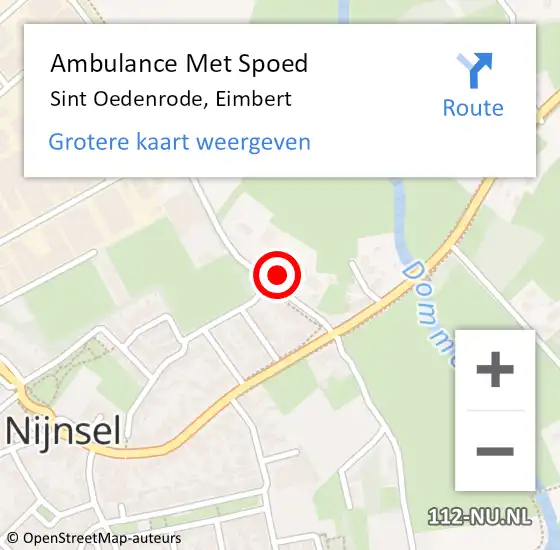 Locatie op kaart van de 112 melding: Ambulance Met Spoed Naar Sint Oedenrode, Eimbert op 19 maart 2014 14:23