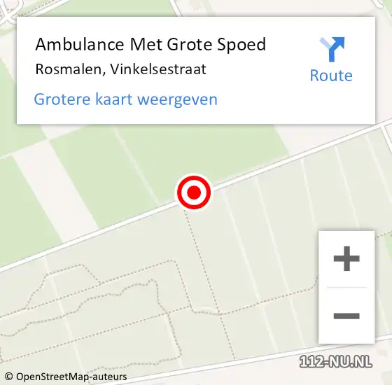 Locatie op kaart van de 112 melding: Ambulance Met Grote Spoed Naar Rosmalen, Vinkelsestraat op 3 januari 2019 09:48